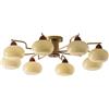 KCO Lighting 8 Luce Globe Sputnik Lampadario Oro Flush Mount Plafoniera Apparecchio Moderno Camera Da Letto Plafoniere Lampadario in Vetro Giallo