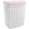 Dvier VWWK-22WRt-b - Cesto portabiancheria in vimini, rettangolare, con coperchio, 40 x 30 x 55 cm, colore: Bianco