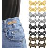 NOPVUFA 8 Coppie Bottoni per Jeans Design Nodo Papillon Stringi Pantaloni per Tute Troppo Larghe Senza Cuciture Cintura Regolabile Bottoni Jeans Amovibili più Colori