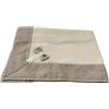 Corredocasa Tovaglia Copritavolo Quadrata 140x140 in Tessuto Effetto Juta con Balza e Fiocco, Made in Italy - Copri Tavola Tinta Unita per Cucina e Sala - Classico Rustico Country (Quadrata 140x140cm, Panna)