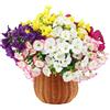LEIMEND 10 Mazzi di Fiori Finti da Esterno Petunie Fiori Artificiali Protezione UV Petunie Artificiali Per Interni ed Esterni Aiuole di Casa Decorazione Dell'ingresso Del Giardino