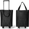 Zinueen Carrello per la spesa, pieghevole, 30 l, 2 in 1, moderno, con custodia, leggero, fino a 25 kg, per campeggio, viaggi, supermercato (nero)
