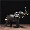 Tauzveok Decorazione Elefante, Statua Decorazione Elefante Bianco, Decorazione per Camera Letto,Soggiorno Appartamento Ufficio Armadietto del Vino, Resina,B Black Head up