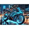 CEOVR Motocicletta Diamond Painting Kit 30x40cm DIY Diamante Kits,Set di Pittura a Diamante Stile Cyberpunk
