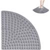 Huamirra Tappetino Doccia, 70 x 70 cm, Tappetino Doccia Antiscivolo, Tappeto da Doccias Angolare con Ventose, Tappeto Vasca Antiscivolo con Fori di Drenaggio, per Sauna o Vasca da Bagno(Grigio)