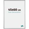 yd. Your Decoration - Cornice 45x60 cm - Argento Lucente - Cornice Decorativa Parete in Plastica con Vetro in acryl - Antiriflesso - 45x60 Cornice - Annecy