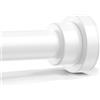 HAOYUNTE Asta per tende senza foratura, 79 - 200 cm, Ø 22 mm, asta per doccia, morsetto allungabile per finestre, guardaroba e bagno (bianco)