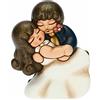 THUN - Coppia di Sposini Innamorati Danzanti, Versione Piccoli - Bomboniere, Bomboniere Matrimonio - Ceramica Dipinta a Mano - 6x3,8x7 cm h
