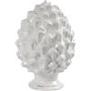 MA MAISON Pigna Decorativa Siciliana In Ceramica - Arredo, Soprammobile, Statua, Soggiorno, d'Appoggio, da Tavolo, Bomboniera, Fortuna, Camera, Tipica - Idea Regalo (Bianco | 14x14x22h cm)