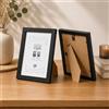topolenashop Set 2 Cornici Portafoto Nere 13x18 Con Passepartout 9x13, Portafoto Da Tavolo o Parete Con Copertura Trasparente, Orientamento Verticale Orizzontale | 32955