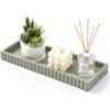 METEOROCK Vassoio Bagno, Vassoio Portaoggetti 24 x 10 cm, Silicone Vassoi Decorativi Antiscivolo, Svuotatasche Ingresso Organizer Da Bagno e Da Cucina Per Sapone, Articoli Da Toeletta, Profumi e Gioielli