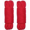 WYSUMMER 2 Pezzi 10 m/33 Piedi 8 mm Multiuso Corda Morbido Cotone Corda Corda Corda Spesso Cotone Intrecciato Corda