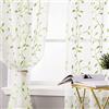 MIULEE Voile Tenda Finestra con Occhielli Tenda a Pannello Tende a Vela Trasparente per Soggiorno e Camera da Letto 2 Pezzo Set 140X225 cm Foglie Verde