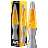 Lava Lampada - 14.5 - Lampada originale Motion - Liquido arancione e giallo con base argento - Art. #2129