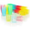 com-four® 120x Bicchieri, bicchierini riutilizzabili lavabili in lavastoviglie in plastica, ideali per i viaggi