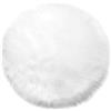 Teppich Wölkchen Tappeto in Pelle D'agnello, Imitazione Della Pelliccia - Soggiorno Camera Da Letto - Tappeto Da Letto Lavabile, Cuscino Di Seduta, Pelliccia Per Sedia, Divano - Bianco - 160 cm Rotondo