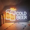 Maimeili Segnale al neon LED di birra fredda per arredamento murale USB Lumina regolabile Salone Bar Pub Club Riunioni Art Décor murale
