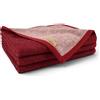 LANEROSSI Coperta Matrimoniale Art. CAROLA doubleface - misura cm 210x250 in 100% pura lana vergine peso 380gr INVERNALE (Fragola)