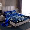 Loussiesd Set di biancheria da letto leopardato Safari con stampa ghepardo per bambini ragazzi ragazze adolescenti animali selvatici set di biancheria da letto traspirante blu rosa stampa copripiumino singolo