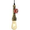 KAWELL Industriale Vintage Luce Pendente Retro Lampada a Sospensione a Tubo D'acqua Creativo Plafoniera Lampadario Art Deco Ferro E27 60W Max Cafe Bar Ristorante Cucina