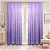 DWCN Set di 2 tende lilla con fascia increspata H225 x L140 cm, tende trasparenti in voile con sistema a binario, tende leggere e moderne ombre per camera dei bambini, camera da letto