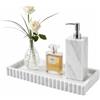 METEOROCK Vassoio Bagno, Vassoio Portaoggetti 24 x 10 cm, Silicone Vassoi Decorativi Antiscivolo, Svuotatasche Ingresso Organizer Da Bagno e Da Cucina Per Sapone, Articoli Da Toeletta, Profumi e Gioielli