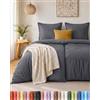 Utopia Bedding Utopia Set di biancheria da letto in microfibra da 4 pezzi - Include 2 copripiumini da 135 x 200 cm con cerniera di sicurezza e 2 federe da 80 x 80 cm con chiusura a busta (Grigio)