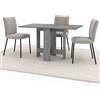 Shally Dogan Tavolo consolle allungabile Artemio 30-130x76 cm Salvaspazio Legno Grigio Retro