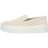 Frau, Slip-On in Pelle Scamosciata Color Beige, 36B1, Semifoderata in Pelle con Cucitura sul Girovaschetta, Sottopiede in Pelle e Suola Platform di 4 cm Superleggera in XL, 39, Made in Italy