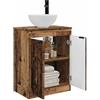 vidaXL Mobile da bagno con lavabo Legno antico 54 x 35 x 83 cm, Mobile da bagno moderno, armadietto in legno, unità lavandino minimal, arredamento funzionale e stiloso
