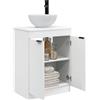 vidaXL Mobile da bagno con lavabo Bianco 54 x 35 x 83 cm, Mobile da bagno moderno, armadietto in legno, unità lavandino minimal, arredamento funzionale e stiloso