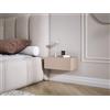 3E 3xE living.com Comodino sospeso con cassetto - frontale scanalato, listelli - colore: Marrone Caramello, 40 x 20 x 16 cm