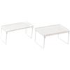 WHAMVOX Scaffale da Cucina Design Semplice e Smontabile in Ferro 2 Pezzi Organizer Salvaspazio Facile da Installare per Credenza Alta e Mensola a Muro