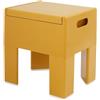 Deurqund Sgabello basso in plastica con spazio per riporre le scarpe, per corridoio, soggiorno, bagno, moderno, 40 x 37 x 31 cm, fino a 100 kg (grano oro)