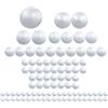 Miss Bakery's House Palline di polistirolo - Set completo - 100 pezzi - 1 x 10, 2 x 8, 2 x 6, 4 x 5, 10 x 4, 36 x 3, 42 x 2 - Set creativo fai da te - Palla di polistirolo - Vuoto - Feltro - Découpage