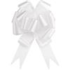 Generico 30 Coccarde per Pacchi Regalo Autotiranti, Fiocchetti Natalizi Piccoli, Ideali per Eventi, Cerimonie, Matrimoni, Fiocchi per Pacchetti Pacco Regalo 3 x 47 cm, Disponibili Varie Colorazioni (Bianco)