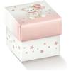 Generico 10X Baby Orso Rosa Scatolina portaconfetti 5x5x5 cm BOMBONIERA