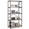 GIANTEX Scaffale Portaoggetti a 5 Livelli, Libreria Scaffale per Studio, Soggiorno, Ufficio, Stile Industriale,79 x 35 x 159,5cm