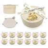 Dorunova Scatoline Portaconfetti Nozze d'oro e Argento Bomboniere 25 e 50 Anni Matrimonio 12 Pieces (Stile C)