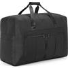 YOUNGOA Borsone da Viaggio Grande per Uomo Donna, 110L Borsoni Viaggio Pieghevole Impermeabile, Borsa da Palestra Leggera Travel Duffle Duffel Bag, Nero