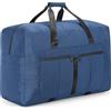 YOUNGOA Borsone da Viaggio Grande per Uomo Donna, 110L Borsoni Viaggio Pieghevole Impermeabile, Borsa da Palestra Leggera Travel Duffle Duffel Bag, Blu