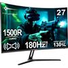 Minifire da 27 pollici Monitor curvo da gioco, 160 Hz, 1 ms, 110% sRGB, pannello