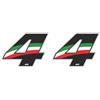 4R Quattroerre.it 13224 Numero Racing 4 Mini, Tricolore Italia, 27 x 37 mm, 3 x 2,5 cm (Confezione da 2)