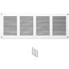TURVENT Griglia di Ventilazione 400x150 mm in Metallo Bianca con Rete Antinsetti - Griglia Aerazione per Parete e Soffitto - Copertura per Ventilazione e Sistemi di Estrazione Aria HVAC