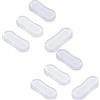 Wpppan Set di 8 paracolpi trasparenti per sedile WC, in silicone forte adesivo, cuscinetti in gomma per WC, per casa, hotel e ospedali, tamponi adesivi per coperchio del WC