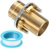 QUARKZMAN Prolunga Per Montaggio Rubinetto 6cm x 32mm Tubo In Ottone Kit Prolunga Con Dado Di Bloccaggio Incluso Dado Spessore Anti Allentamento In Acciaio Inossidabile E Frittella