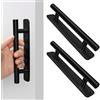 AROMUJOY Maniglie Autoadesive per Porte, 2 Pezzi Maniglie per Mobili, 150mm Maniglia Autoadesiva per Porta Scorrevole in Acciaio Inox per Porta del Balcone, Senza Trapano, Cassetti, Armadi, Nero