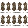 SagaSave Mini cerniere antiche, 10 cerniere decorative retrò a farfalla con viti, piccole cerniere per mobili per scatole di gioielli in legno, armadietti, cassetti, bronzo