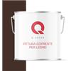 Q-COVER VERNICE COPRENTE PER LEGNO 5L SEMI-OPACA Marrone cioccolato RAL 8017 SMALTO RAL PER LEGNO PROTETTIVO INTERNI/ESTERNI ca. 80-150 ml/m²