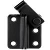 TopHomer Chiusura a scatto per cancello, in acciaio inox, chiavistello per porta interna, per armadietti, bagno, giardino, capanno, garage, a sinistra, colore nero, 62 x 50 mm